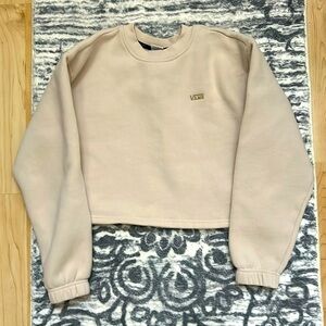 Vans creamy tan cropped sweatshirt